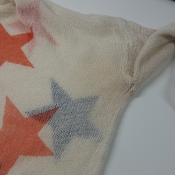 Star Print Sheer See Through Sweater - Picture 10 of 11